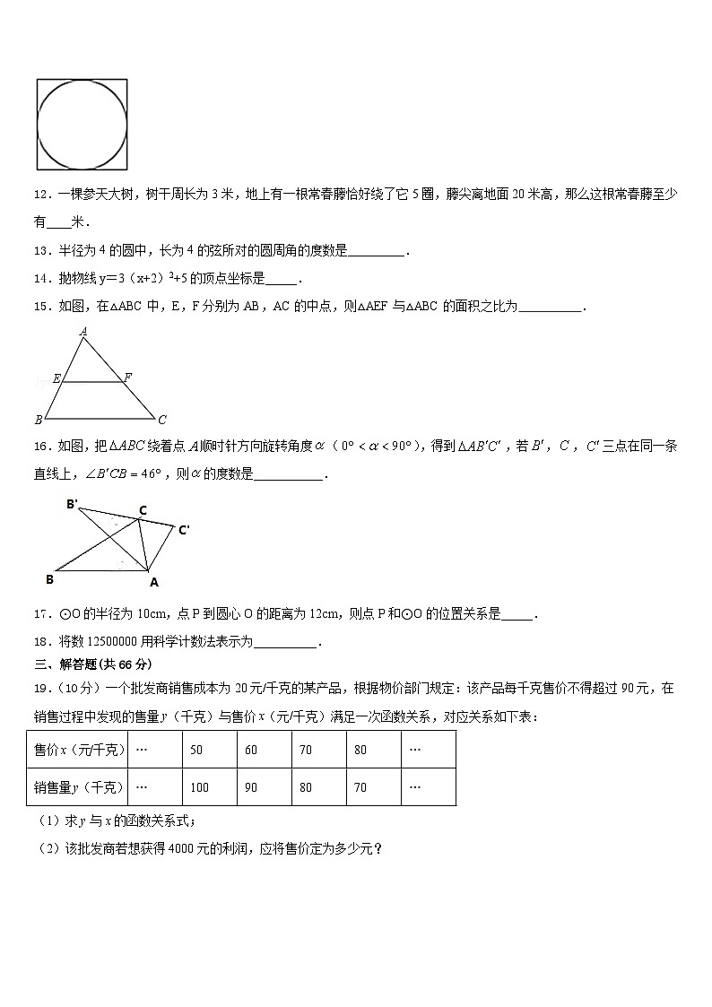 2023-2024学年广东省梅州五华县联考数学九年级第一学期期末调研模拟试题含答案03