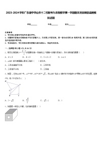 2023-2024学年广东省中学山市十二校联考九年级数学第一学期期末质量跟踪监视模拟试题含答案