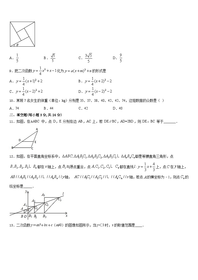 2023-2024学年广东省河源市和平县九上数学期末调研试题含答案第3页