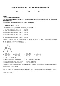 2023-2024学年广东省江门市江海区数学九上期末调研试题含答案