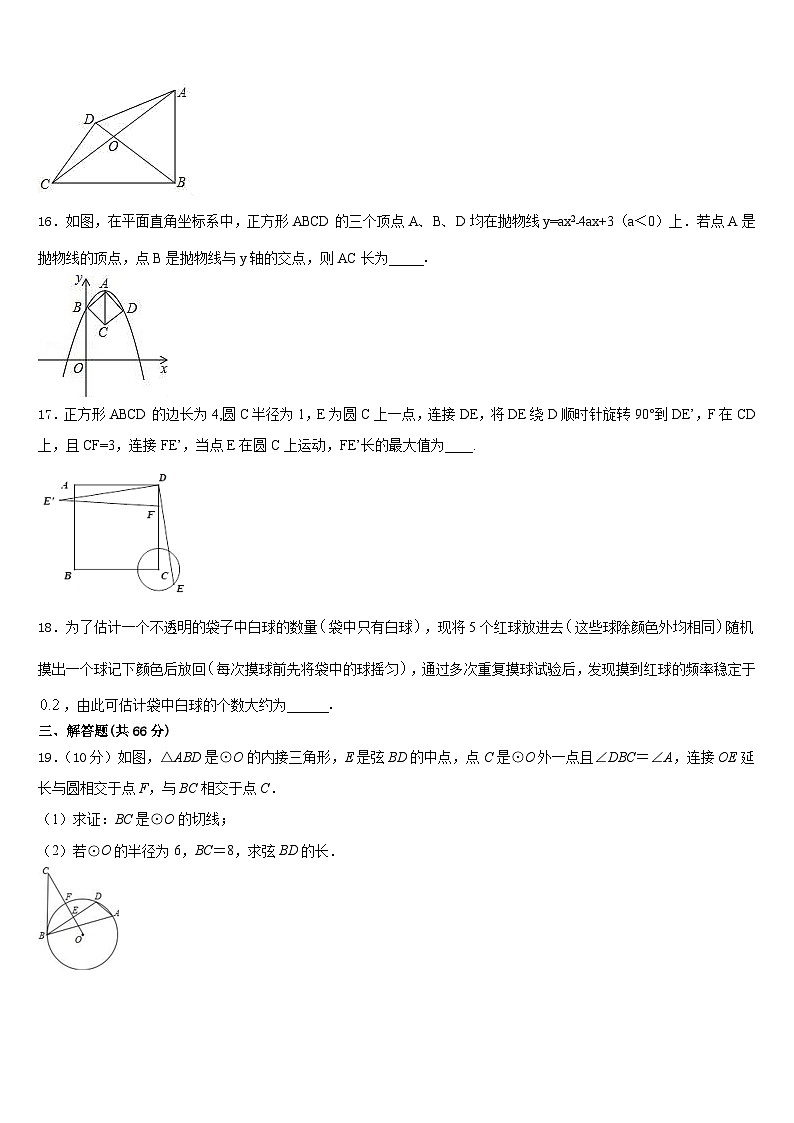 2023-2024学年广东省湛江地区六校联考九上数学期末考试试题含答案第3页