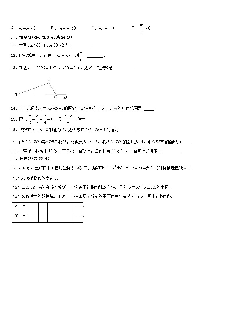2023-2024学年广西贺州昭平县联考九上数学期末联考模拟试题含答案第3页