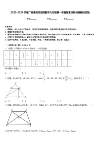 2023-2024学年广西来宾武宣县数学九年级第一学期期末质量检测模拟试题含答案