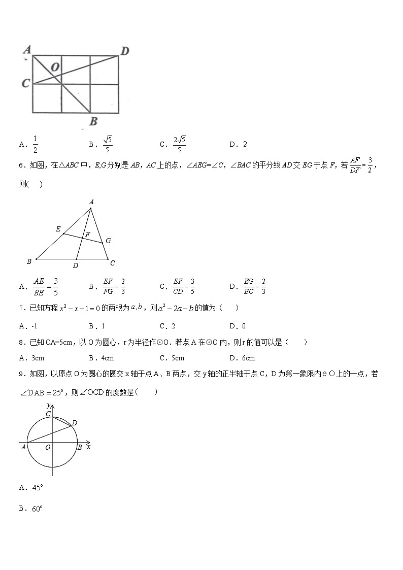 2023-2024学年广西钦州钦州港区六校联考九年级数学第一学期期末教学质量检测试题含答案02