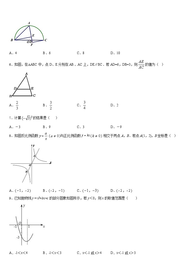 2023-2024学年延边市重点中学数学九上期末质量检测模拟试题含答案02