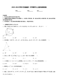 2023-2024学年江苏省南京一中学数学九上期末调研试题含答案