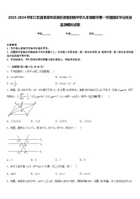 2023-2024学年江苏省常州市武进区洛阳初级中学九年级数学第一学期期末学业质量监测模拟试题含答案