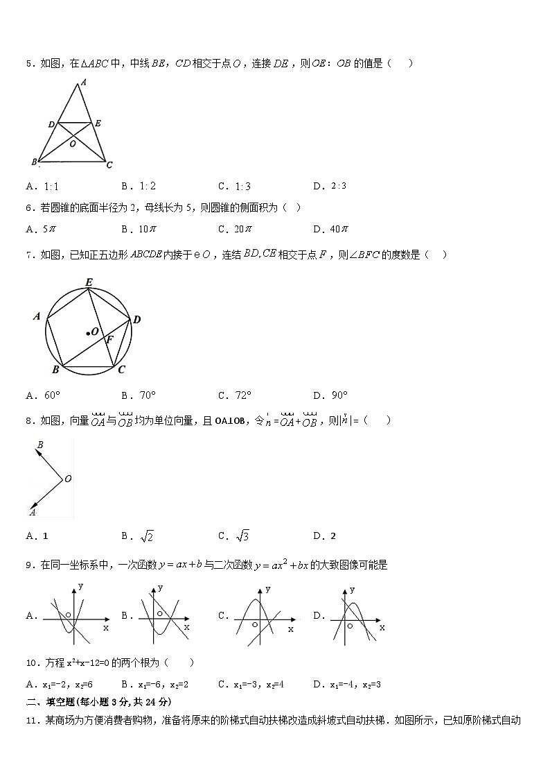 2023-2024学年江苏省工业园区青剑湖学校九年级数学第一学期期末质量检测试题含答案02