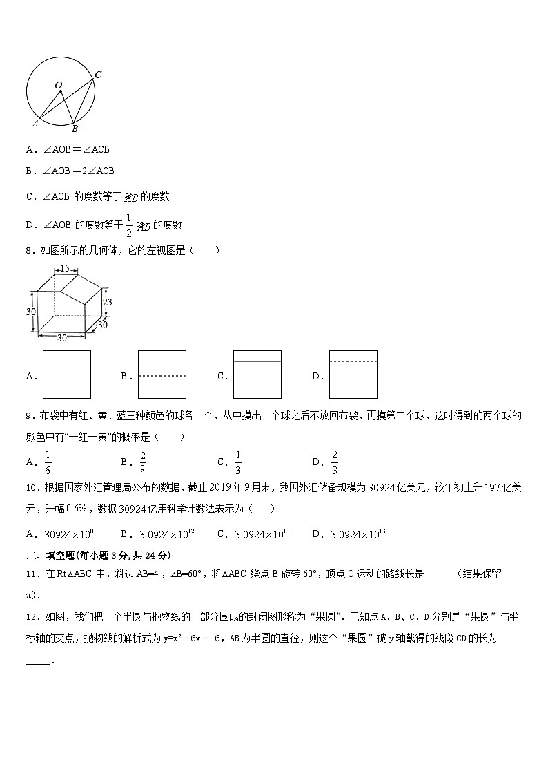 2023-2024学年江苏省姜堰区九上数学期末复习检测试题含答案03