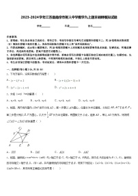 2023-2024学年江苏省南京市树人中学数学九上期末调研模拟试题含答案