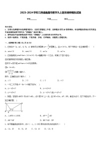 2023-2024学年江西省南昌市数学九上期末调研模拟试题含答案