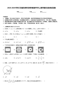 2023-2024学年江苏省苏州市苏州市星港中学九上数学期末达标测试试题含答案