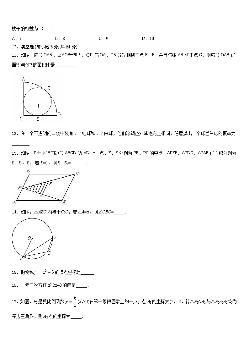 2023-2024学年江苏省苏南五市联考九上数学期末考试试题含答案03