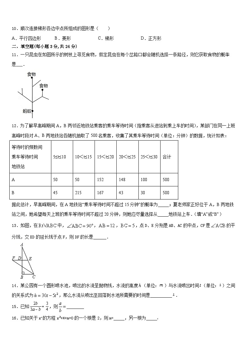 2023-2024学年河南省南阳市名校数学九上期末质量跟踪监视模拟试题含答案03