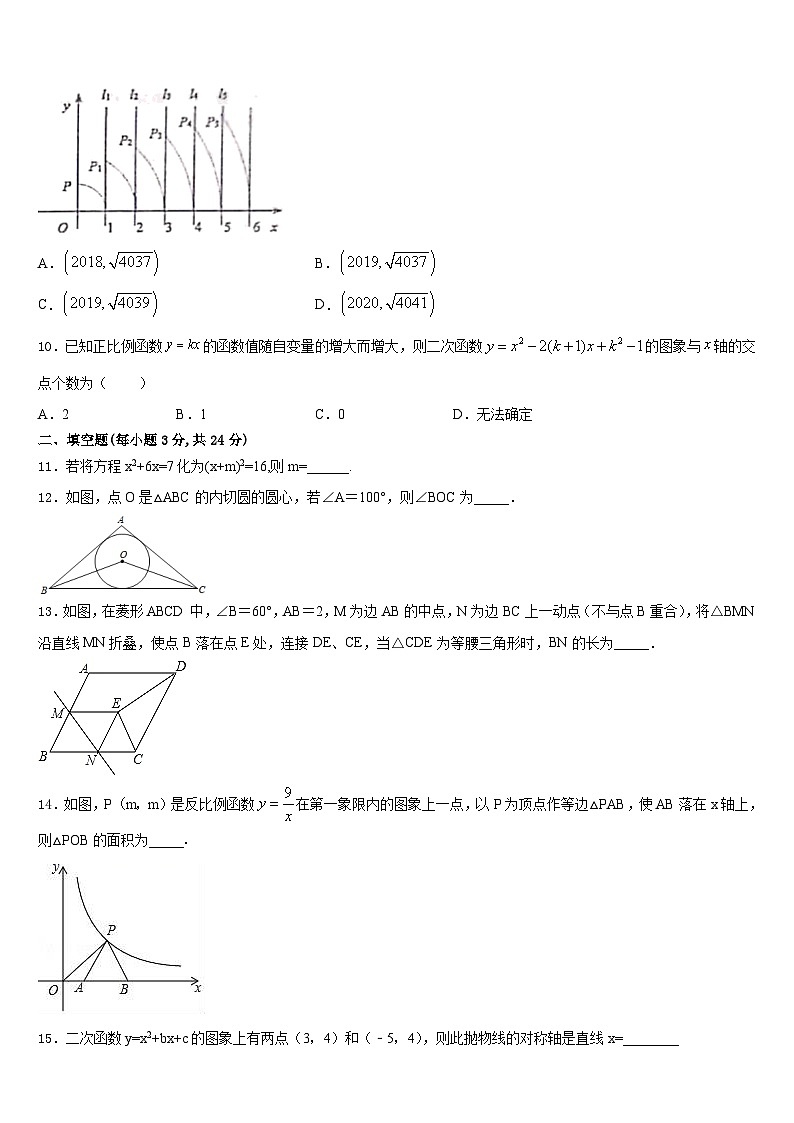 2023-2024学年河南省信阳市第九中学九年级数学第一学期期末联考试题含答案03