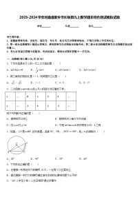 2023-2024学年河南省新乡市长垣县九上数学期末综合测试模拟试题含答案