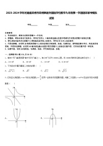 2023-2024学年河南省郑州市郑州枫杨外国语学校数学九年级第一学期期末联考模拟试题含答案