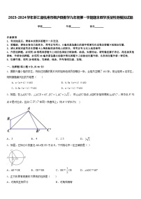 2023-2024学年浙江省杭州市桐庐县数学九年级第一学期期末教学质量检测模拟试题含答案