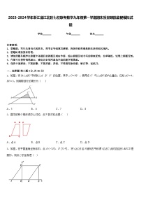 2023-2024学年浙江省江北区七校联考数学九年级第一学期期末质量跟踪监视模拟试题含答案