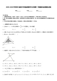 2023-2024学年浙江省嘉兴市海盐县数学九年级第一学期期末监测模拟试题含答案