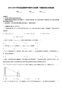 2023-2024学年湖北省黄冈中学数学九年级第一学期期末复习检测试题含答案