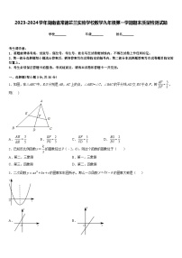 2023-2024学年湖南省常德芷兰实验学校数学九年级第一学期期末质量检测试题含答案