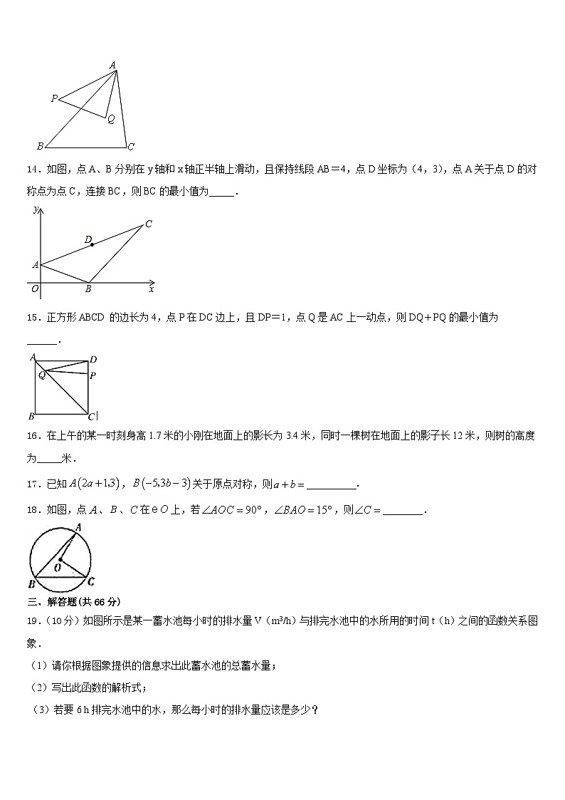 2023-2024学年甘肃省兰州市外国语学校九年级数学第一学期期末学业质量监测试题含答案第3页