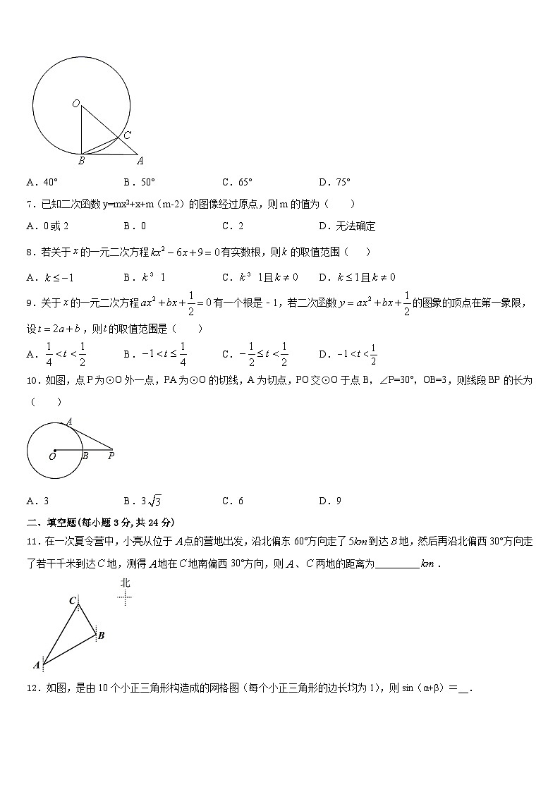 2023-2024学年湖南省长沙市青竹湖湘一外国语学校数学九上期末经典模拟试题含答案02