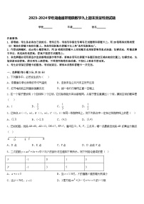 2023-2024学年湖南省邵阳县数学九上期末质量检测试题含答案