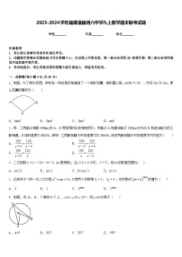 2023-2024学年福建省福州六中学九上数学期末联考试题含答案