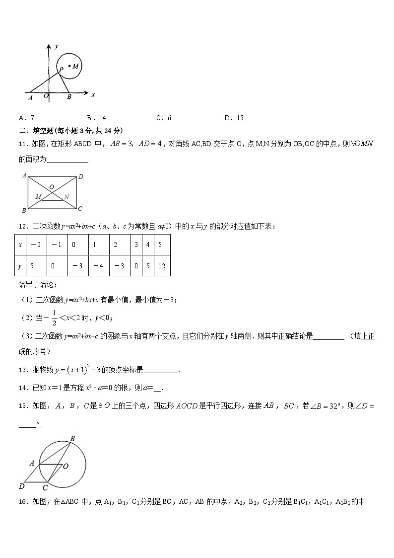 2023-2024学年福建省福州市第三十中学九年级数学第一学期期末联考试题含答案03