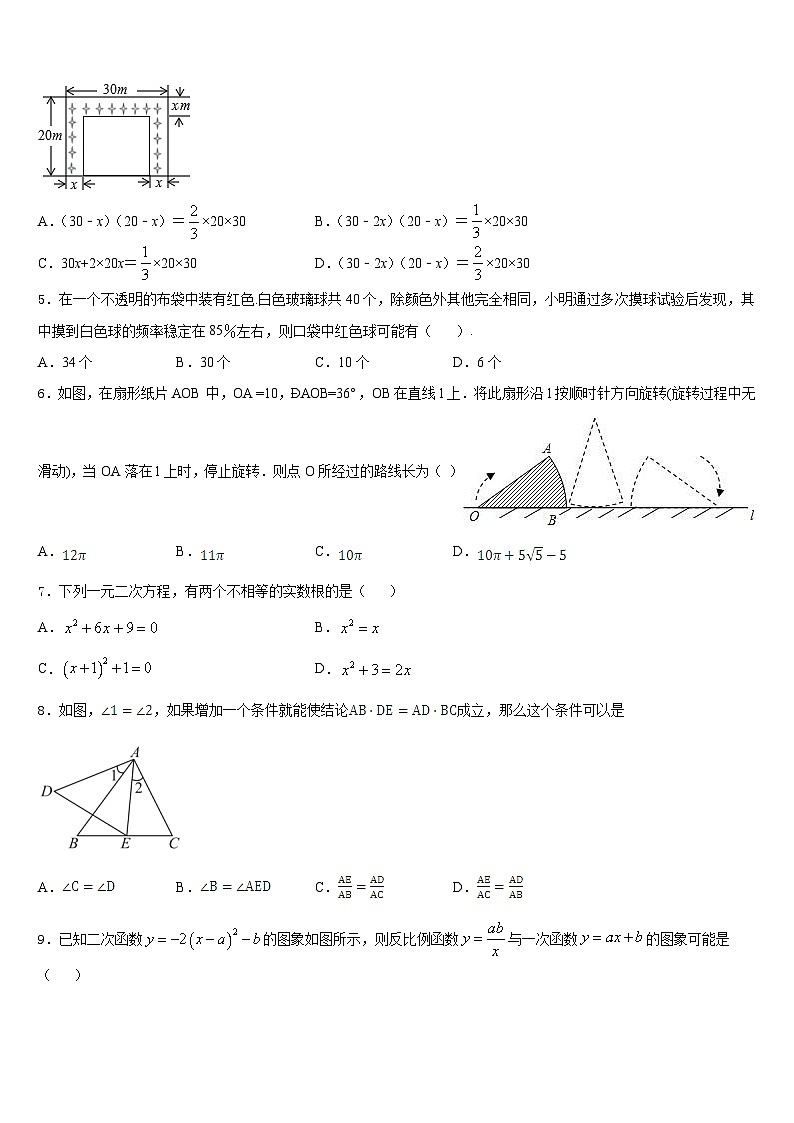 2023-2024学年福建省龙岩市北城中学数学九上期末监测模拟试题含答案02