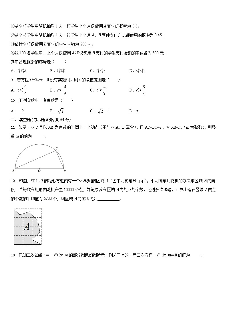 2023-2024学年福建省平潭县九年级数学第一学期期末复习检测试题含答案03