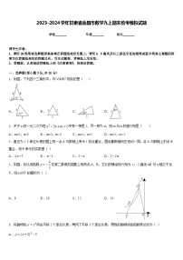 2023-2024学年甘肃省金昌市数学九上期末统考模拟试题含答案