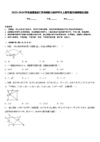 2023-2024学年福建省厦门市思明区大同中学九上数学期末调研模拟试题含答案