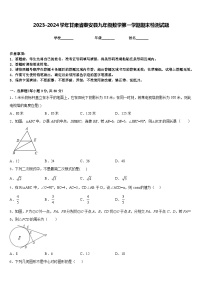 2023-2024学年甘肃省秦安县九年级数学第一学期期末检测试题含答案