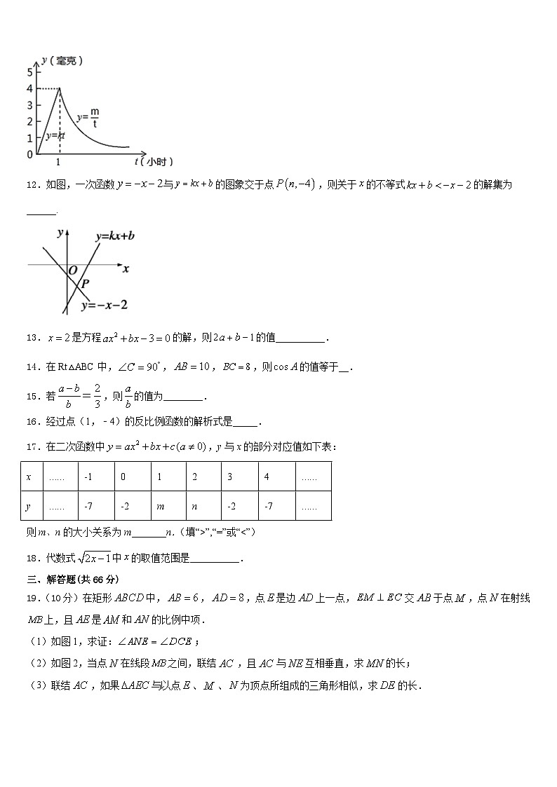 2023-2024学年福建省三明建宁县联考九年级数学第一学期期末统考试题含答案第3页
