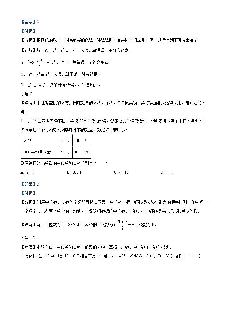 2023年山东省枣庄市中考数学真题03