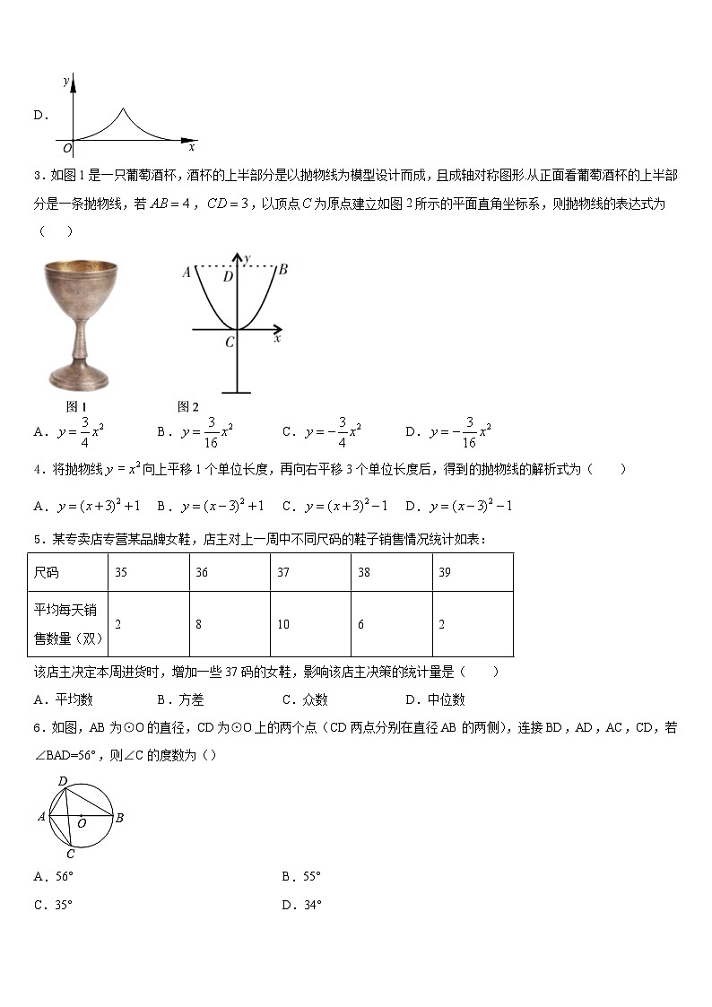 2023-2024学年广东省东莞中学九上数学期末学业水平测试试题含答案第2页