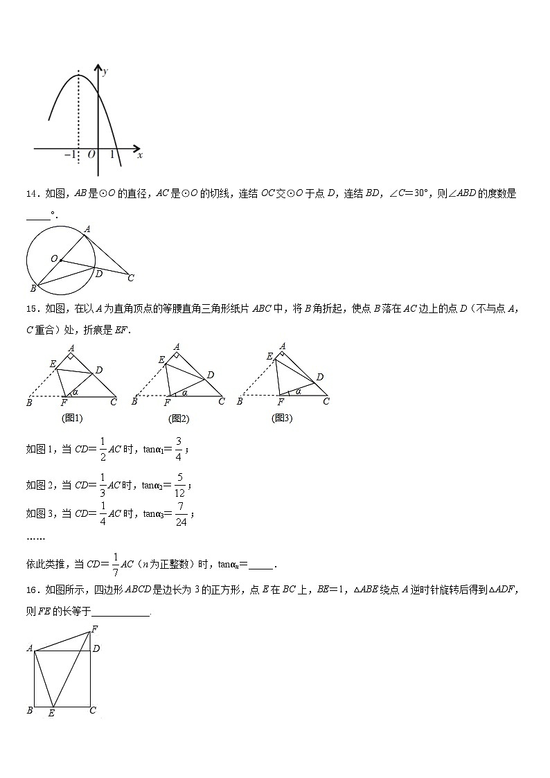 2023-2024学年广东省中学山大附属中学数学九上期末学业水平测试模拟试题含答案03