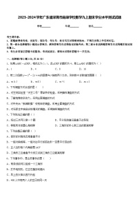 2023-2024学年广东省深圳市高峰学校数学九上期末学业水平测试试题含答案