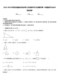 2023-2024学年四川省南充市高坪区江东初级中学九年级数学第一学期期末学业水平测试试题含答案