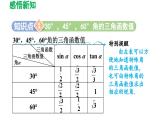 1.2 30°，45°，60°角的三角函数值 北师大版九年级数学下册导学课件