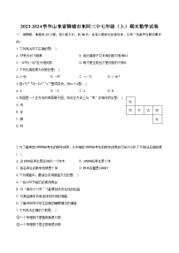 2023-2024学年山东省聊城市东阿三中七年级（上）期末数学试卷(含解析）