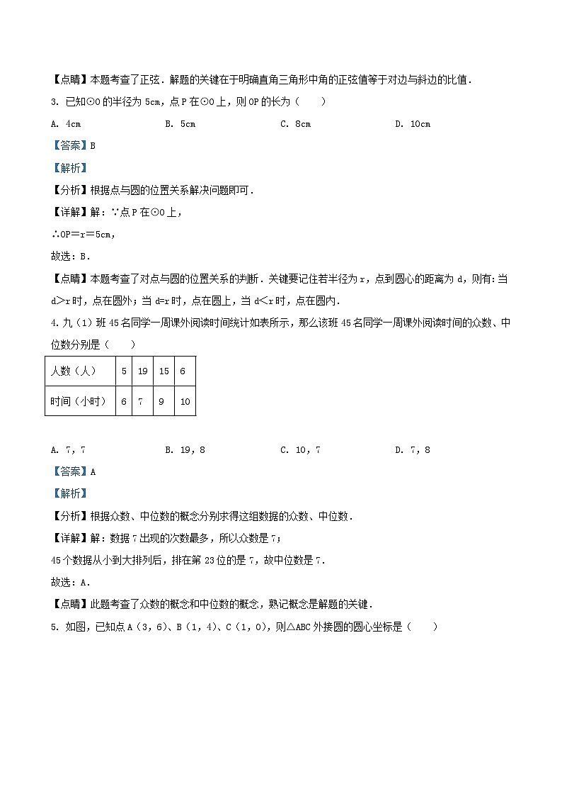 2021-2022学年江苏省苏州市昆山市九年级上学期数学期末试题及答案第2页