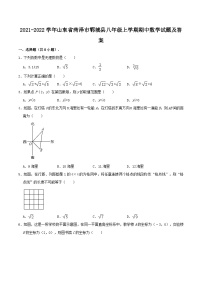 2021-2022学年山东省菏泽市郓城县八年级上学期期中数学试题及答案