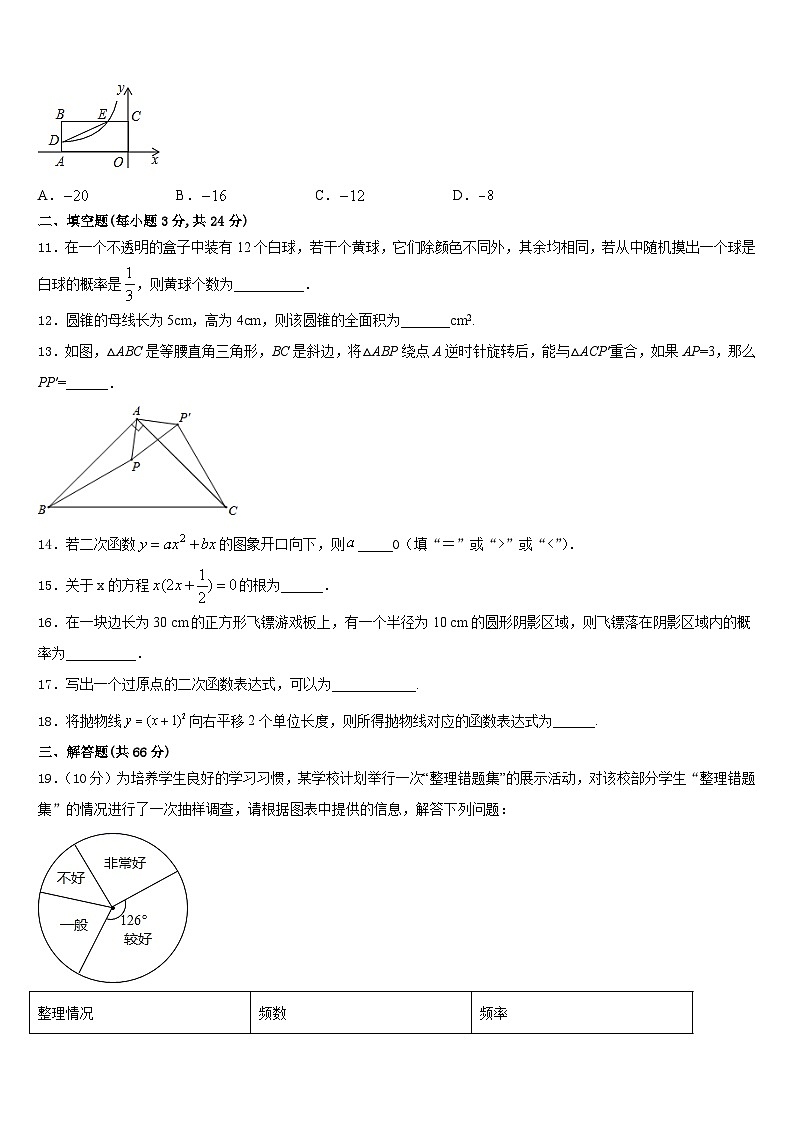 2023-2024学年贵州省铜仁市松桃县数学九年级第一学期期末学业质量监测试题含答案第3页
