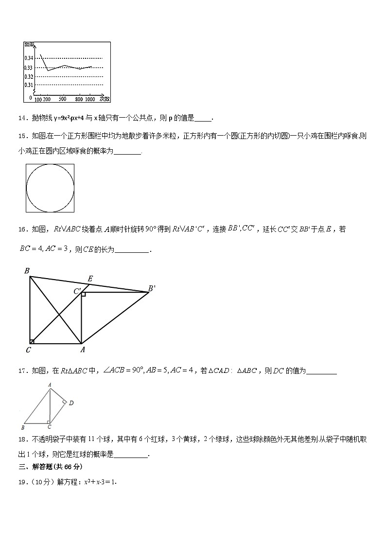 2023-2024学年荆州市重点中学数学九年级第一学期期末统考试题含答案03