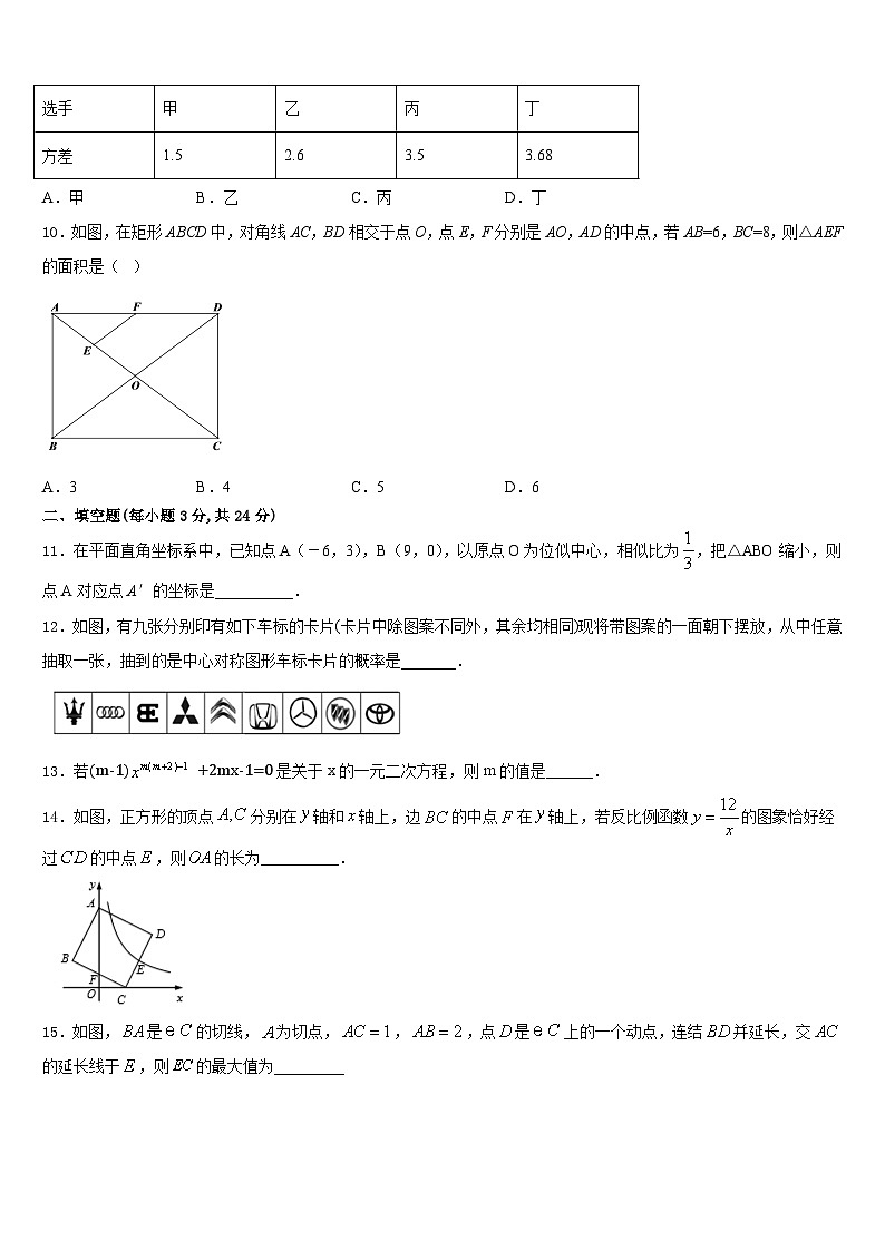 2023-2024学年辽宁省盘锦市大洼区数学九年级第一学期期末统考试题含答案第3页