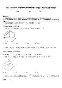 2023-2024学年辽宁省葫芦岛九年级数学第一学期期末质量跟踪监视模拟试题含答案